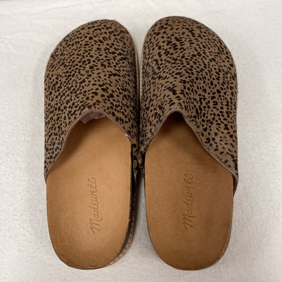 Madewell The Layne Clog Mule in Calf Hair in Pecan Shell Multi Brown size 8 NEW - Picture 8 of 10
